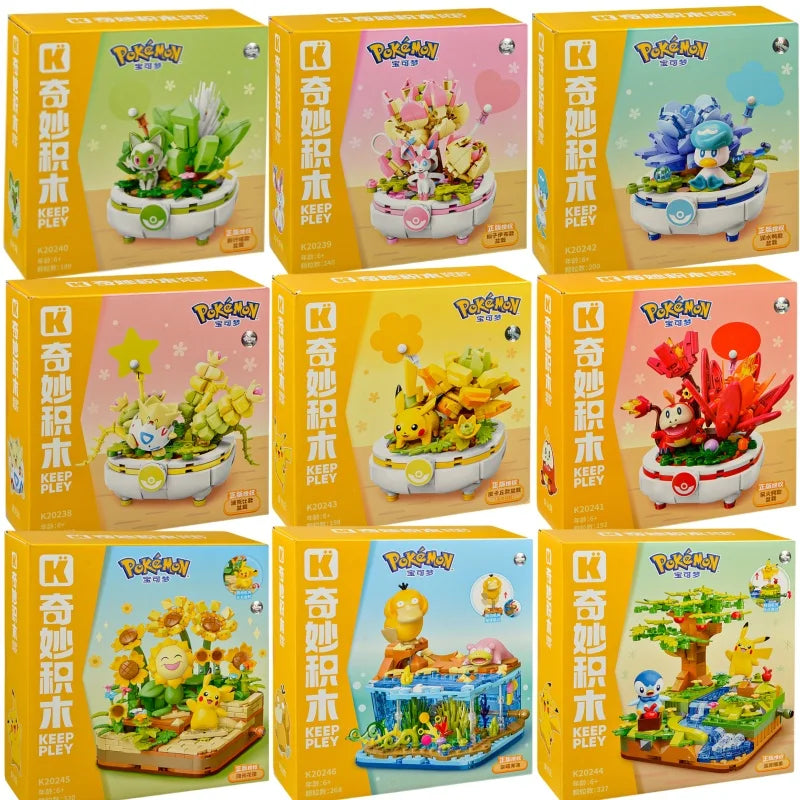 Pokémon PixelCraft Trainer’s Building Brick Set - Iconic Characters for Fans & Collectors